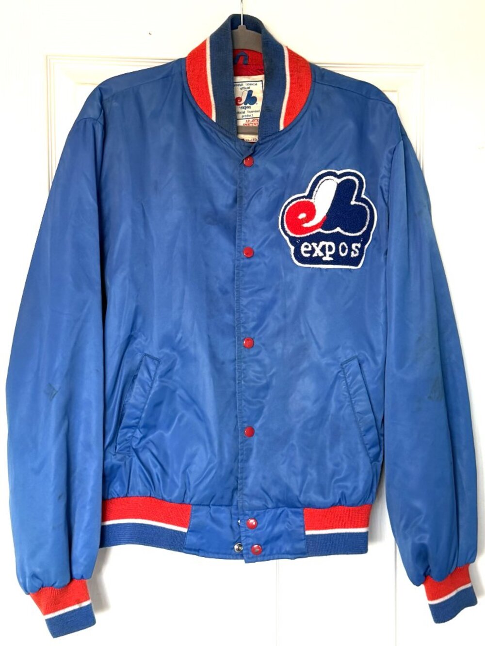Rare Vintage 1980s Montreal Expos Bomber Jacket XL